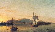 Fitz Hugh Lane Camden Mountains from the South Entrance to the Harbor oil painting